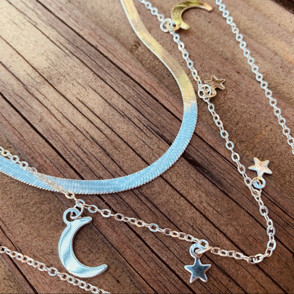 LAST ONE  ♡ THE NIGHT SKY ♡ Layered Necklace with GIFT BAG - Picture 4 of 6